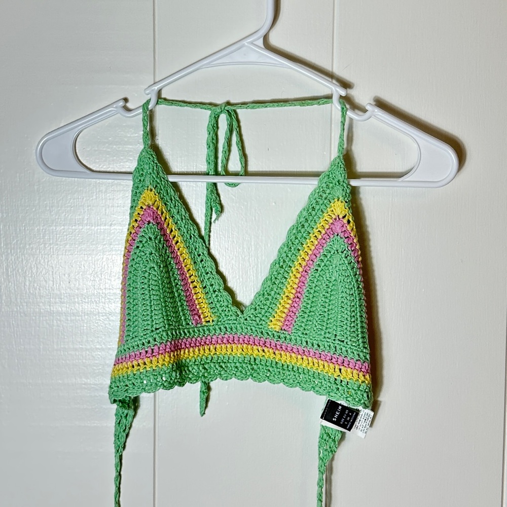 SHEIN Multicolor Crochet Top